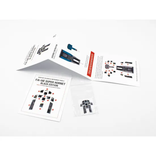 Red Fox Qs-48002 1/48 F/A-18e Super Hornet Be 3d Acrylic Instrument Panel Revell