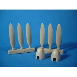 Sbs 48005 1/48 He-219 Uhu Short Sp Propeller Set For Tamiya Kit Resin Model Kit