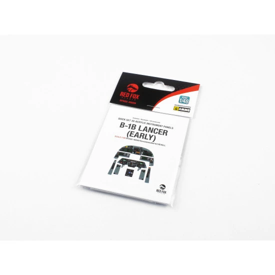 Red Fox Qs-48009 1/48 Rockwell B-1b Lancer Early 3d Acrylic Instrument Panel For Revell