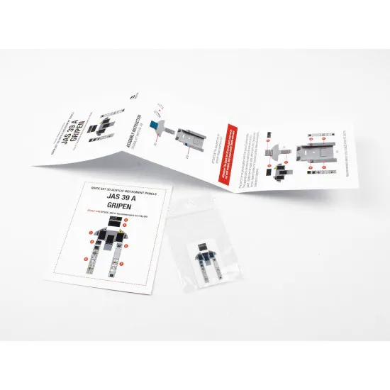 Red Fox Qs-48012 1/48 Jas 39 A Gripen 3d Acrylic Instrument Panel For Italeri