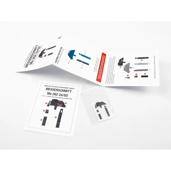 Red Fox Qs-48013 1/48 Messerschmitt Me 262 A-2a/U2 3d Acrylic Instrument Panel