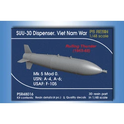 Print Scale PSR48016 1/48 SUU-30 Dispenser. Viet Nam War Rolling Thunder 1965-68