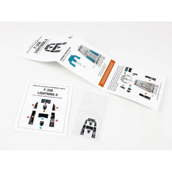 Red Fox Qs-48018 1/48 F-35b Lightning Ii 3d Acrylic Instrument Panel Italeri