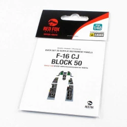 Red Fox Qs-48019 1/48 F-16cj Block 50 3d Acrylic Instrument Panel Tamiya