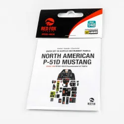Red Fox Qs-48030 1/48 North American P-51d Mustang 3d Acrylic Instrument Panel Tamiya