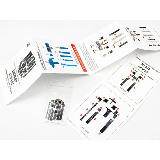 Red Fox Qs-48032 1/48 Ah-64e Apache 3d Acrylic Instrument Panel Set For Hasegawa