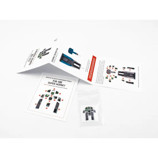 Red Fox Qs-48033 1/48 F/A-18e Super Hornet 3d Acrylic Instrument Panel Set For Revell
