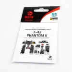 Red Fox Qs-48038 1/48 F-4j Phantom Ii 3d Acrylic Instrument Panel For Academy