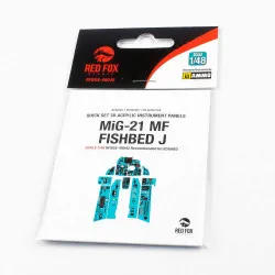 Red Fox Qs-48042 1/48 Mig-21 Mf Fishbed J 3d Acrylic Instrument Panel Eduard