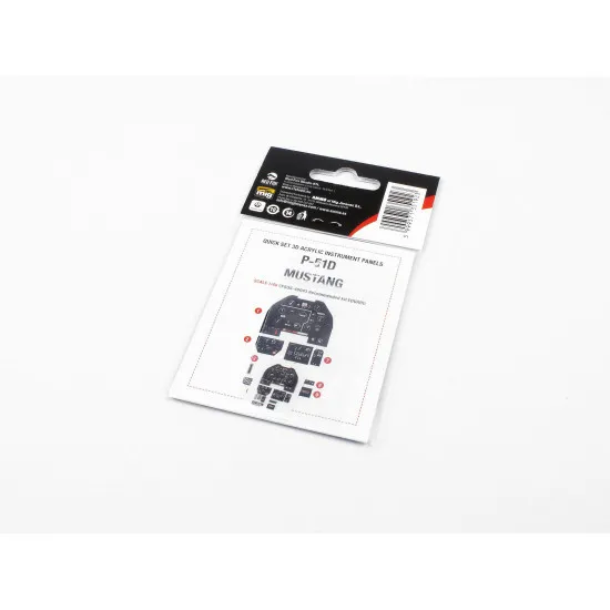 Red Fox Qs-48043 1/48 P-51d-5 Mustang 3d Acrylic Instrument Panel Eduard