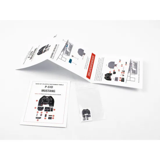 Red Fox Qs-48043 1/48 P-51d-5 Mustang 3d Acrylic Instrument Panel Eduard