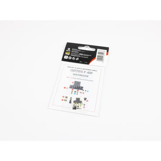 Red Fox Qs-48048 1/48 Curtiss P-40b Warhawk 3d Acrylic Instrument Panel For Airfix