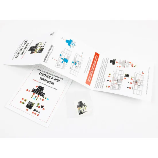 Red Fox Qs-48048 1/48 Curtiss P-40b Warhawk 3d Acrylic Instrument Panel For Airfix