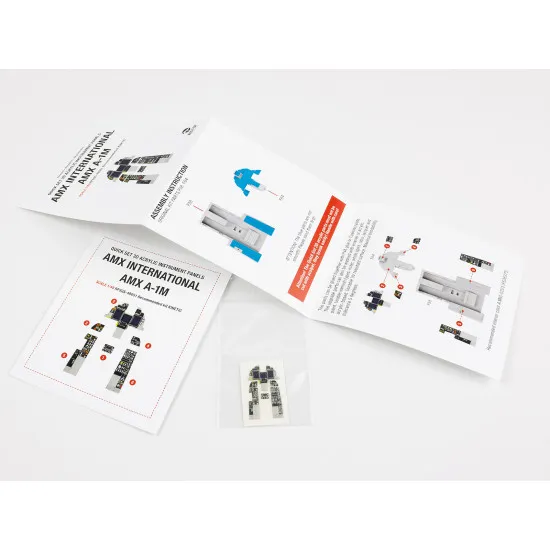 Red Fox Qs-48051 1/48 Amx International A-1m 3d Acrylic Instrument Panel Kinetic