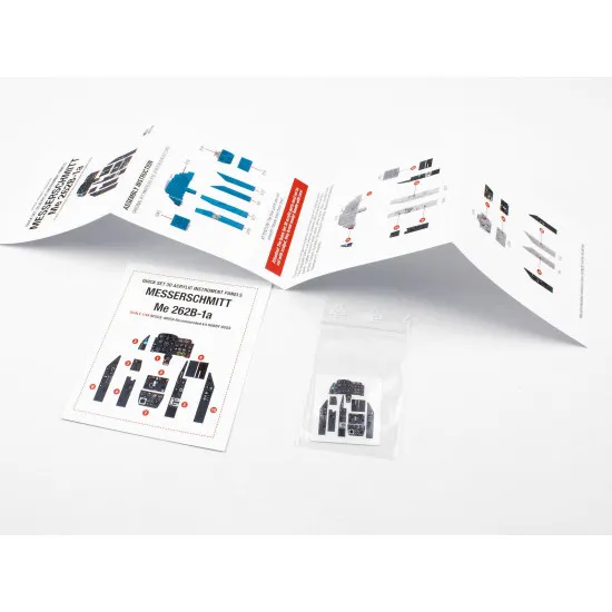 Red Fox Qs-48056 1/48 Messerschmitt Me 262b-1a 3d Acrylic Instrument Panel Set