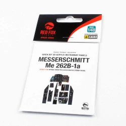 Red Fox Qs-48056 1/48 Messerschmitt Me 262b-1a 3d Acrylic Instrument Panel Set
