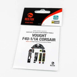 Red Fox Qs-48062 1/48 Vought F4u-1/1a Corsair 3d Acrylic Instrument Panel Tamiya
