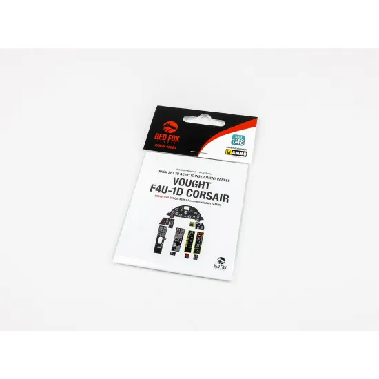 Red Fox Qs-48063 1/48 Vought F4u-1d Corsair 3d Acrylic Instrument Panel For Tamiya