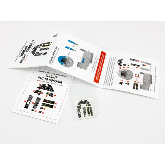 Red Fox Qs-48063 1/48 Vought F4u-1d Corsair 3d Acrylic Instrument Panel For Tamiya