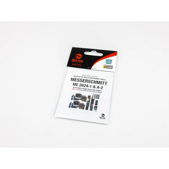 Red Fox Qs-48065 1/48 Messerschmitt Me 262a-1/A-2 With R4m And Bomb Selector 3d Acrylic Panel