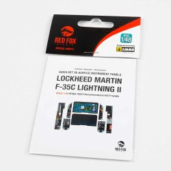 Red Fox Qs-48073 1/48 F-3c Lightning Ii 3d Acrylic Instumental Panel Kitty Hawk