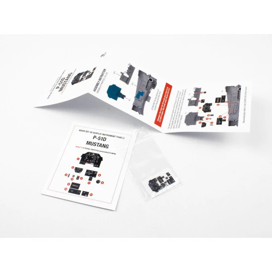 Red Fox Qs-48078 1/48 P-51d-5 Mustang 3d Acrylic Instumental Panel Meng