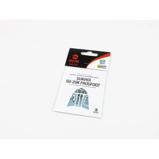 Red Fox Qs-48079 1/48 Sukhoi Su-25k Frogfoot 3d Acrylic Instumental Panel Zvezda