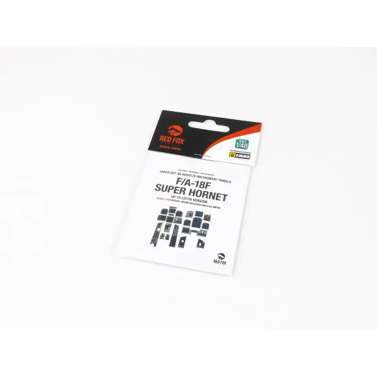 Red Fox Qs-48088 1/48 F/A-18f Super Hornet 3d Acrylic Instumental Panel Meng