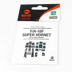 Red Fox Qs-48088 1/48 F/A-18f Super Hornet 3d Acrylic Instumental Panel Meng