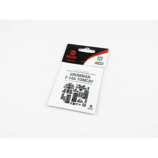 Red Fox Qs-48099 1/48 F-14 A Tomcat 3d Acrylic Instrument Panel Set For Tamiya