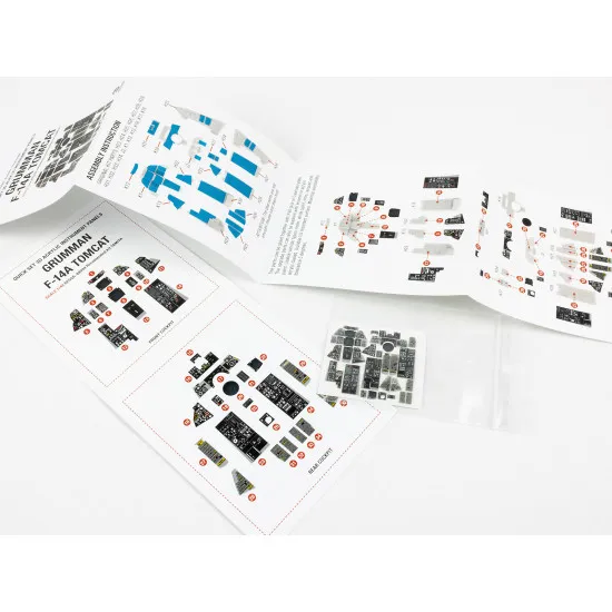 Red Fox Qs-48099 1/48 F-14 A Tomcat 3d Acrylic Instrument Panel Set For Tamiya