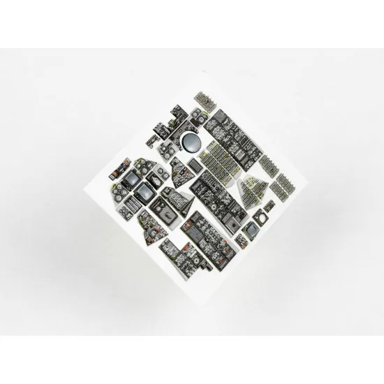 Red Fox Qs-48099 1/48 F-14 A Tomcat 3d Acrylic Instrument Panel Set For Tamiya