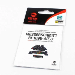 Red Fox Qs-48105 1/48 Messerschmitt Bf 109e-43d Acrylic Instumental Panel Tamiya