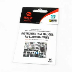 Red Fox Qs-48181 1/48 Instruments And Gauges Set For Luftwaffe Wwii 3d Acrylic Set