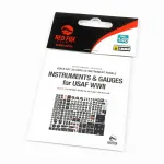 Red Fox Qs-48182 1/48 Instruments And Gauges Set For Usaf Wwii 3d Acrylic Set