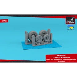 Armory Aw48362 1/48 F 104g Starfighter Weighted Wheels W Optional Nose Wheels Retooled Set