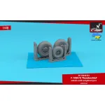 Armory Aw48364 1/48 F 105 F G Thunderchief Wheels Weighted Retooled Set Aircraft Accessories