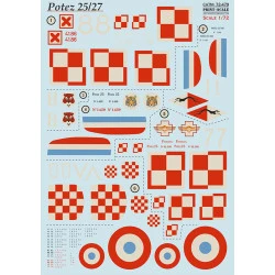 Print Scale 72-479 1/72 Potez 25/27 Decal for aircraft