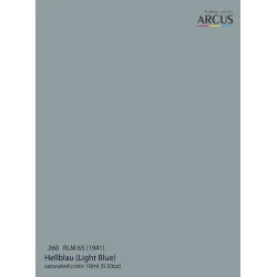 Arcus A260 Acrylic Paint Luftwaffe 260s Rlm65 Hellblau Light Blue Saturated Color
