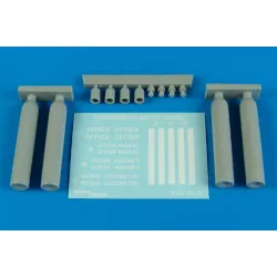 Aerobonus 320018 1/32 Dummy Resin Compressed Gas Bottles Oxygen