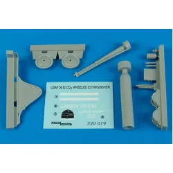 Aerobonus 320019 1/32 Dummy Resin Usaf Flightline 50 Lb Co2 Extinguisher Wheeled