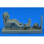 Aerobonus 320144 1/32 Usaaf Wwii Pilot With Seat For P-51b/C Mustang Resin Kit