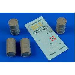 Aerobonus 480130 1/48 Us 55 Gallon Barrels Vertical Position Resin Kit