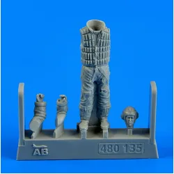 Aerobonus 480135 1/48 German Luftwaffe Pilot Wwii With Life Jacket Resin Kit
