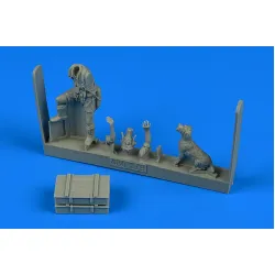 Aerobonus 480179 1/48 Middle East Allied Pilot Wwii With Dog