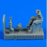 Aerobonus 720022 1/72 Wwii Raf Motorcycle Driver Resin Kit