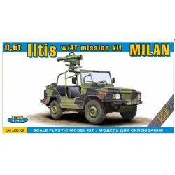 Ace 35102 1/35 0/5t Light Truck 4/4 Iltis W/Milan At Mission Kit Plastic Model