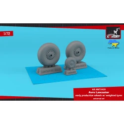 Armory Aw72429 1/72 Avro Lancaster Wheels Early Type W/ Weighted Tyres