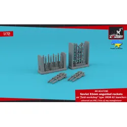 Armory Ar-aca7280 1/72 82mm M 8 Unguided Rockets On Field Workshop Type 3rob 82 Launchers