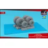Armory Ar-aw72363 1/72 C 130 Hercules Wheels W Weighted Tyres Late Type